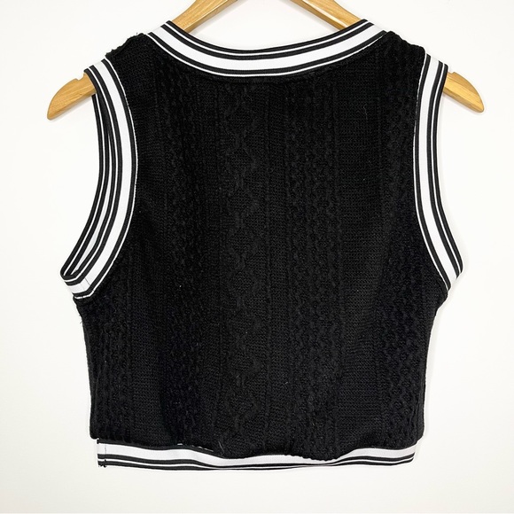 Varsity Striped Cropped Sweater Vest - Picture 5 of 11
